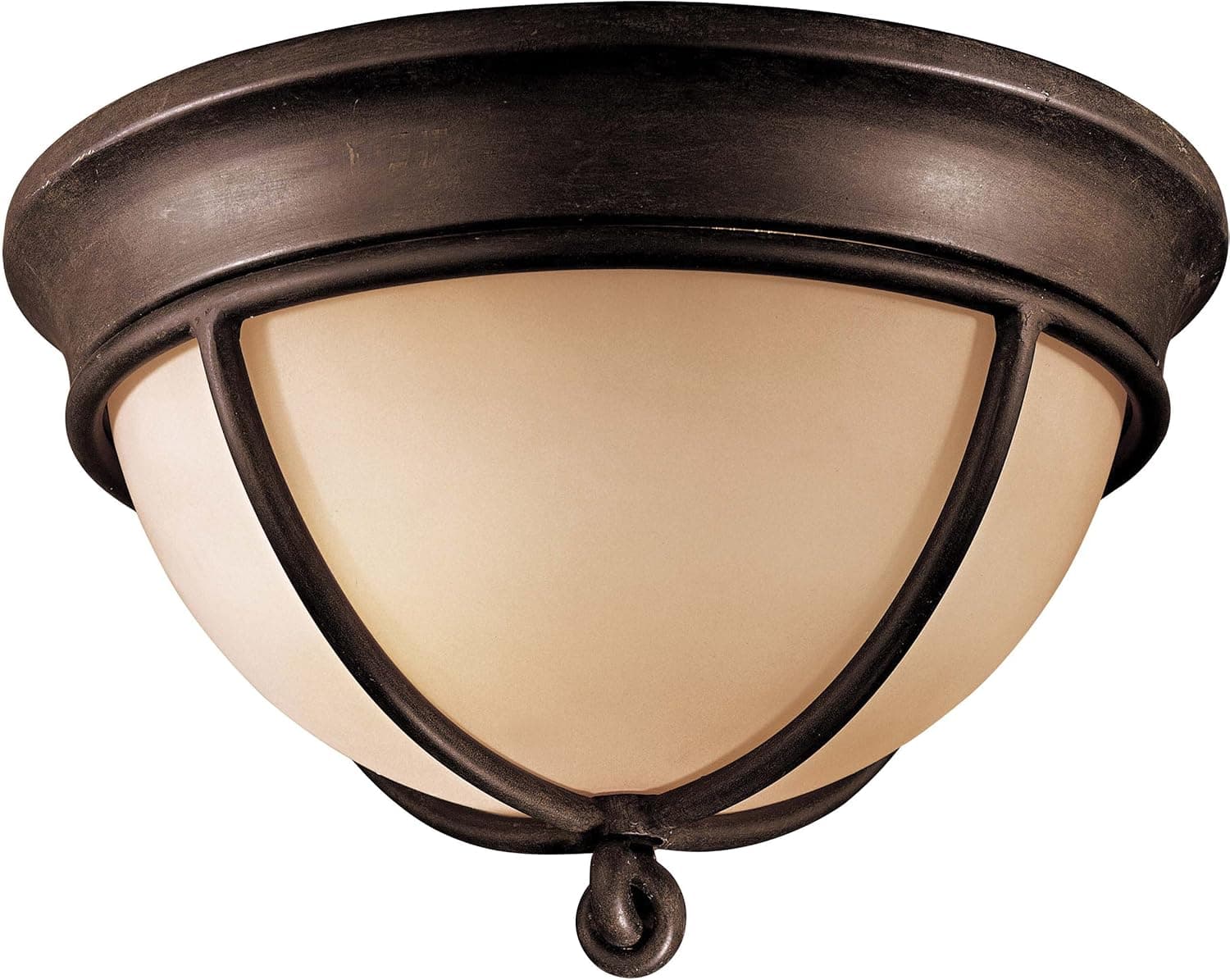 Minka Lavery Flush Mount Ceiling Light 976-1-138, Aspen II Round Glass Fixture, 2 Light, 120 Watts, Bronze