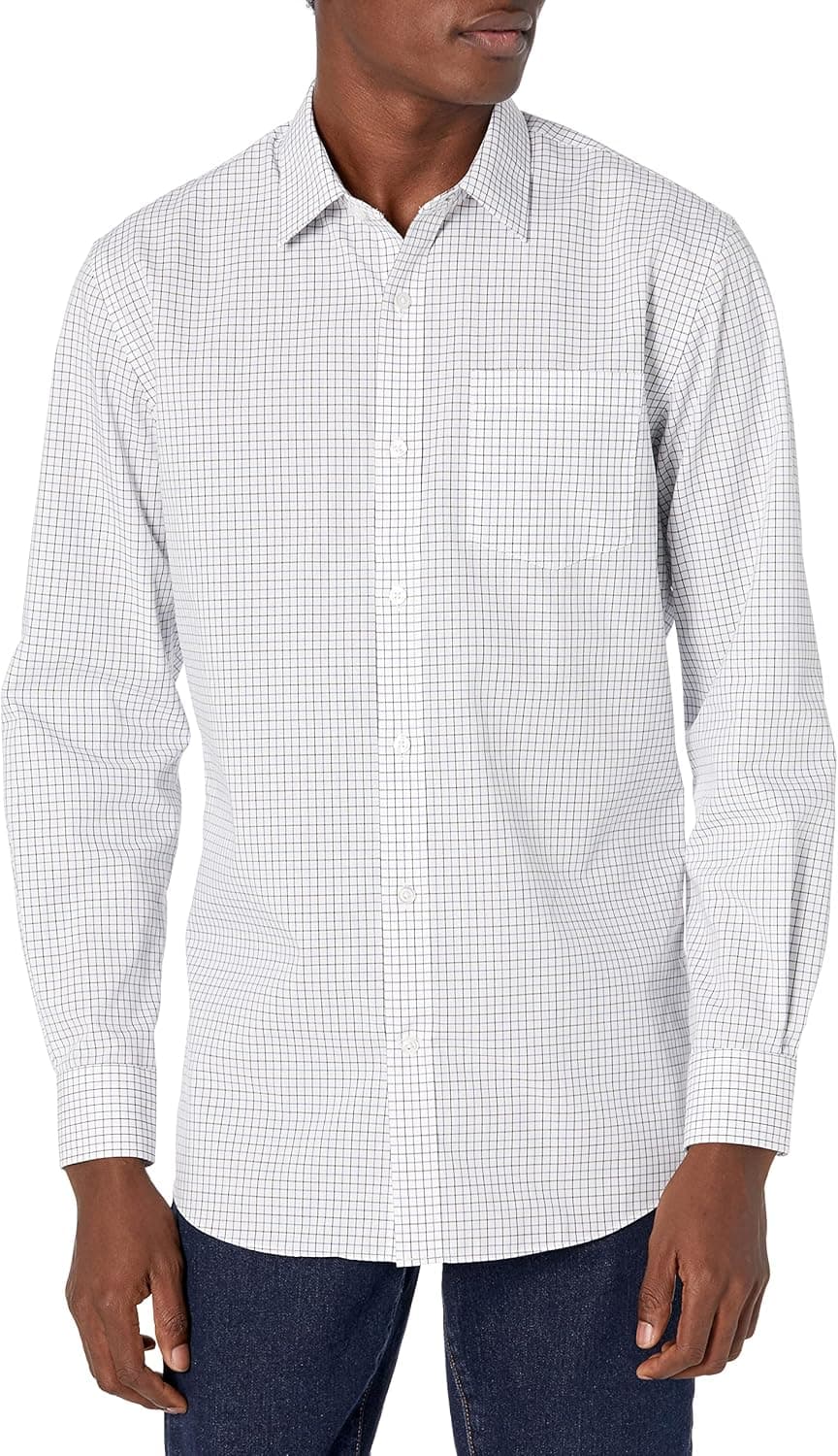 Amazon Essentials Men's Regular-Fit Long-Sleeve Wrinkle-Resistant Dress Shirt