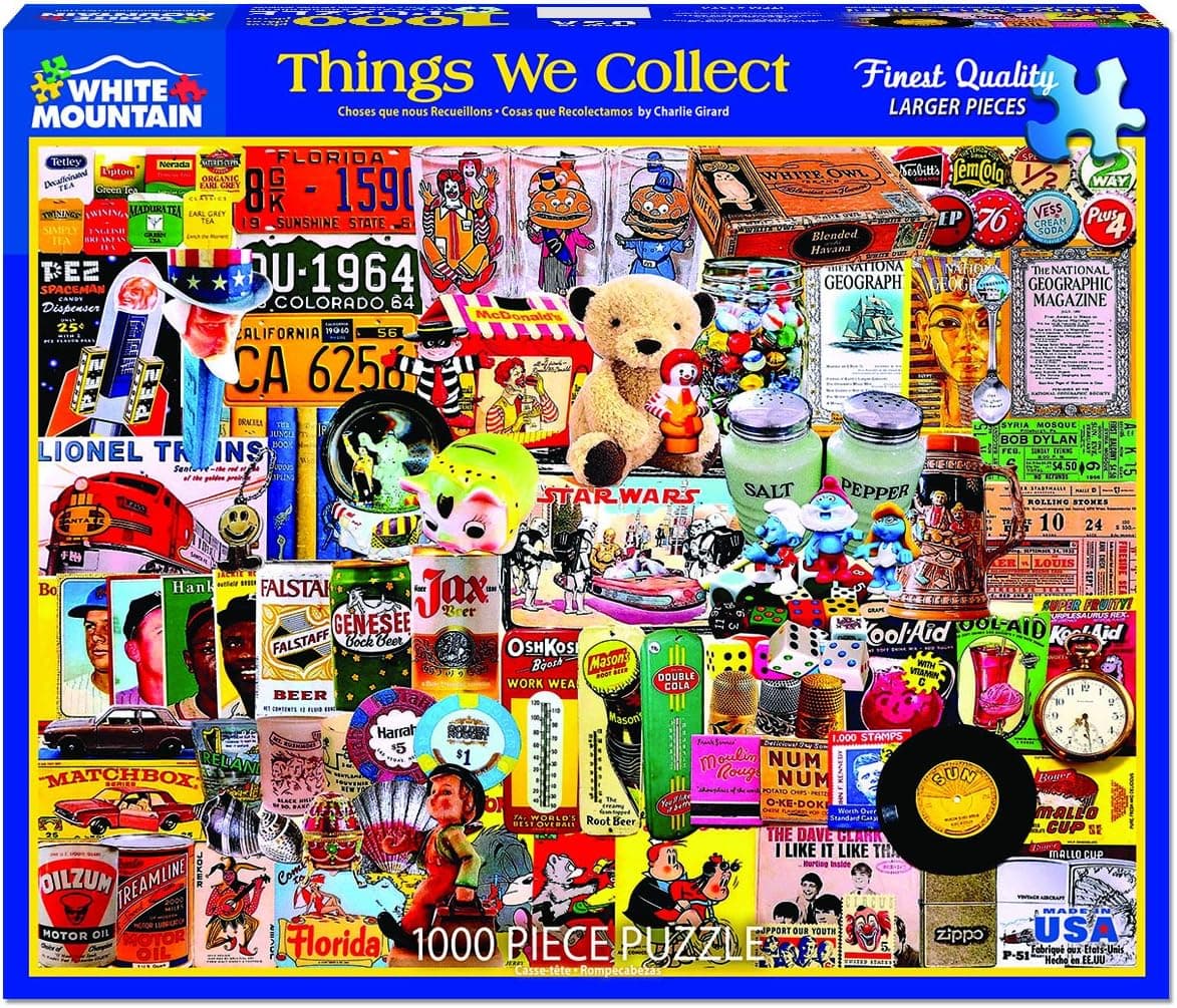 White Mountain Puzzles Things We Collect - 1000Piece Jigsaw Puzzle