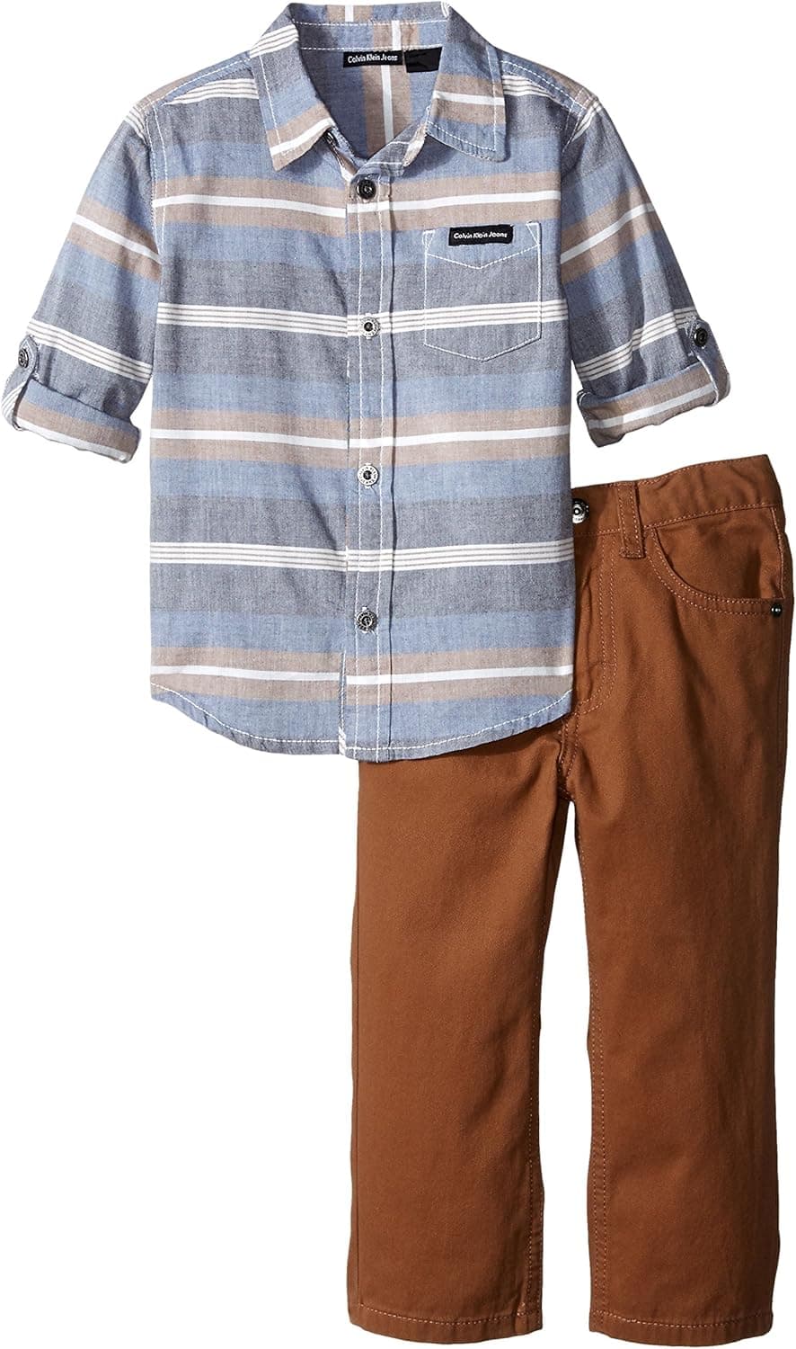 Calvin Klein Little Boys' Stripes Shirt with Pants