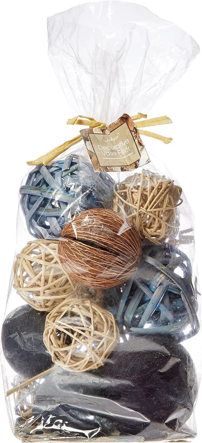 Jodhpuri Inc. Decorative Spheres (Blue) Rattan Vase Filler