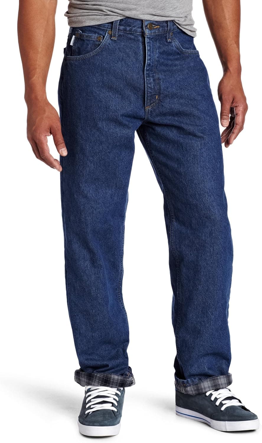 Carhartt Men's Relaxed Fit Straight Leg Flannel Lined Jean