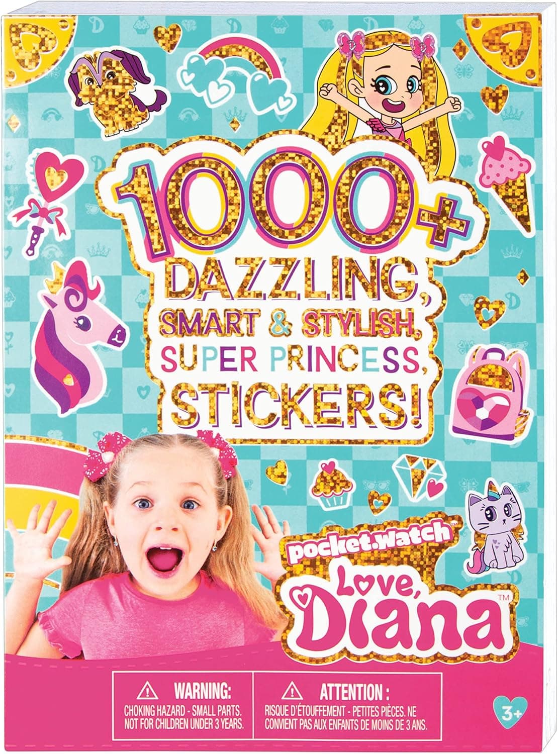 Fashion Angels Love, Diana 1000+ Cute Stickers for Kids, (56200) Fun Craft Stickers for Scrapbooks, Planners, Gifts and Rewards, 40-Page Sticker Book for Kids Ages 3 and Up