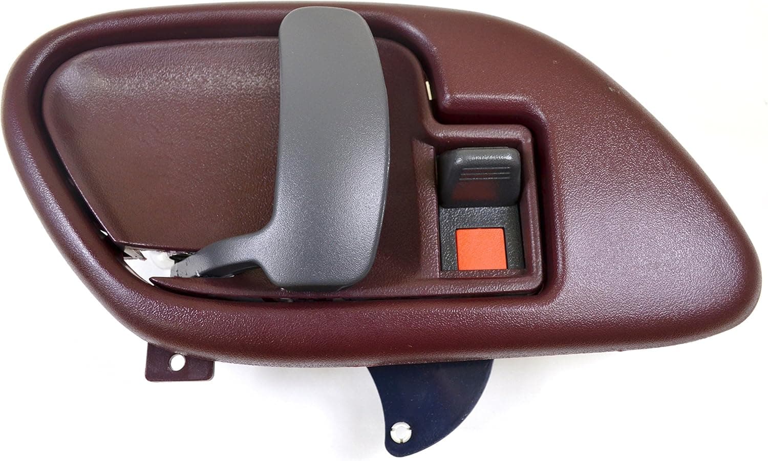 PT Auto Warehouse GM-2576L-2LS - Inside Interior Inner Door Handle/Trim, Red, Dark Gray Lever - Driver side