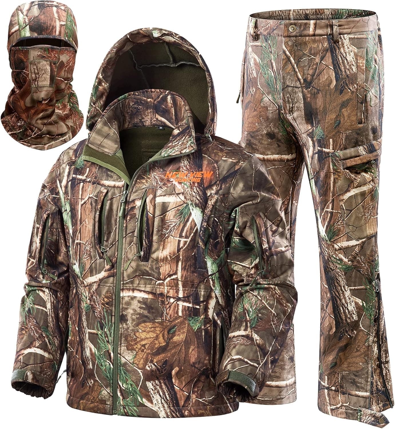 NEW VIEW Hunting Clothes for Men,Silent Water Resistant Hunting Duck Deer Hunting Jacket and Pants