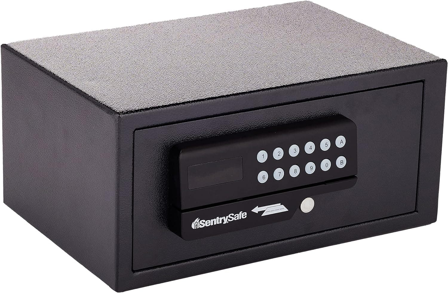 SentrySafe Security Safe with Card Swipe Reader and Digital Keypad Lock, Steel Safe with Interior Lighting and Bolt Down Kit, 0.41 Cubic Feet, 7 x 15 x 11 Inches, H060ES