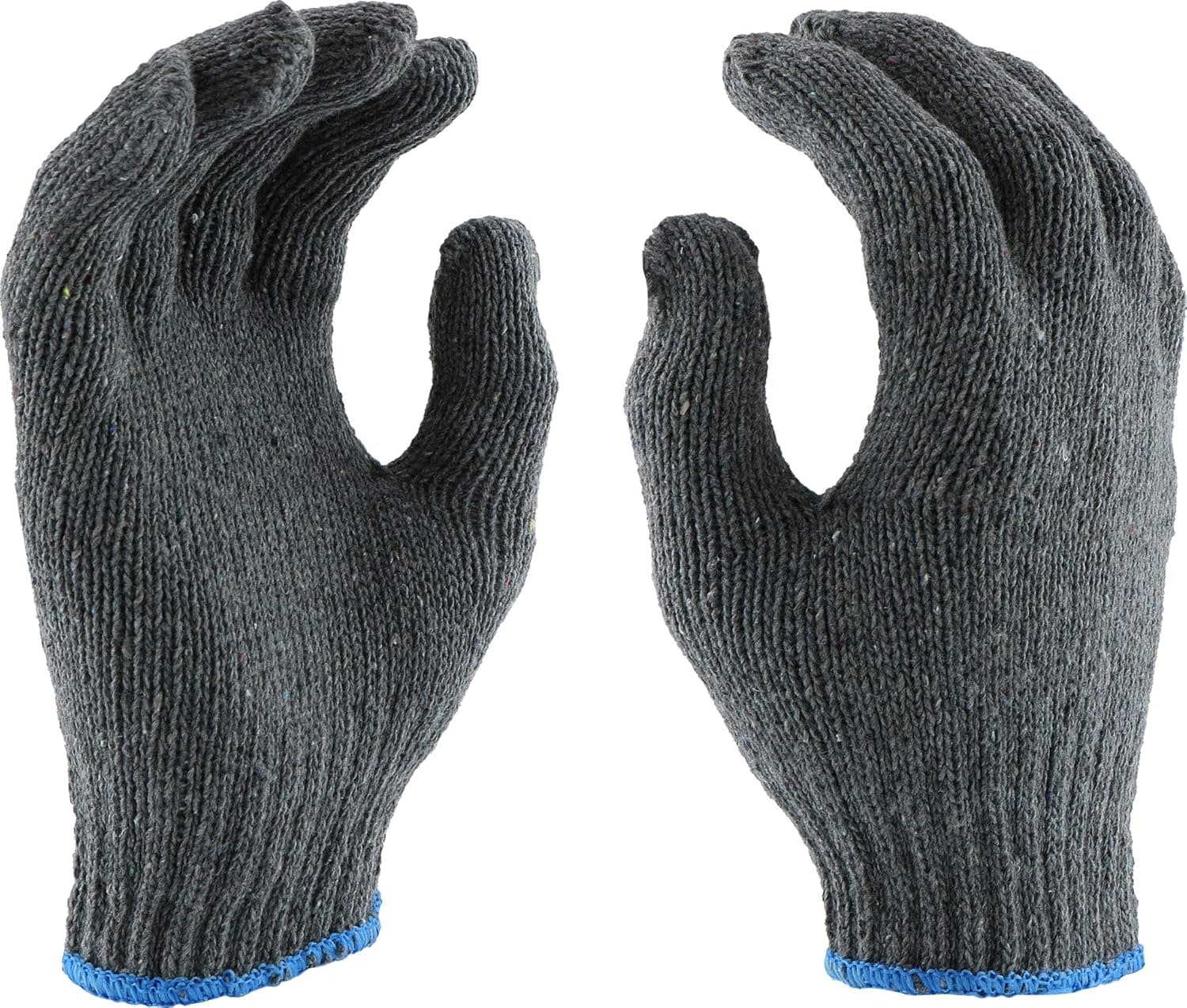 West Chester 710SLG Medium Weight Poly Cotton Gloves – Gray, 9 in, Women’s String Knit Gloves with Extended Cuffs. Protective Work Accessories