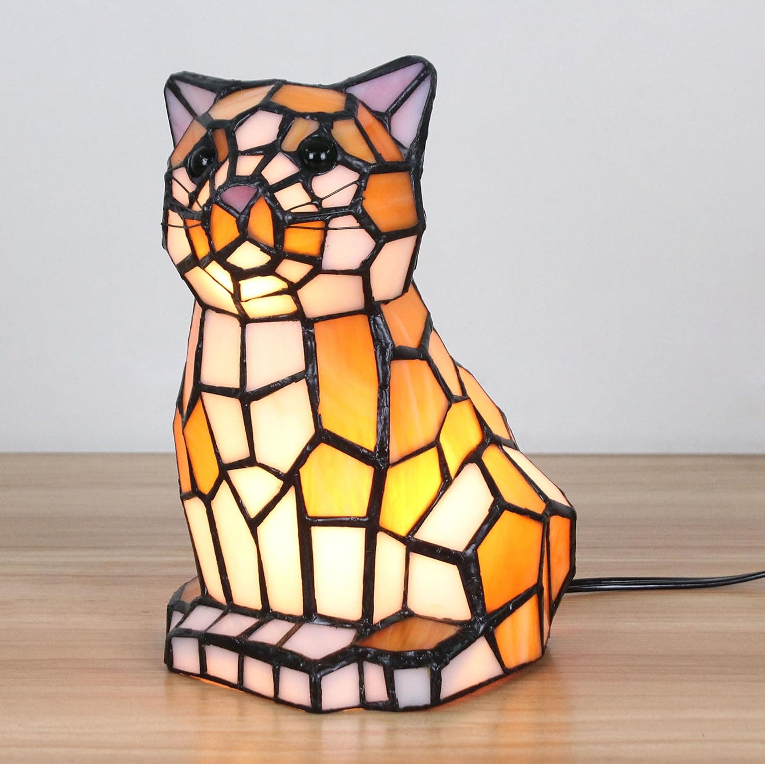 Royal-Tiffany Style European Creative Warm Cat Table Lamp Children's Lamp Night Light
