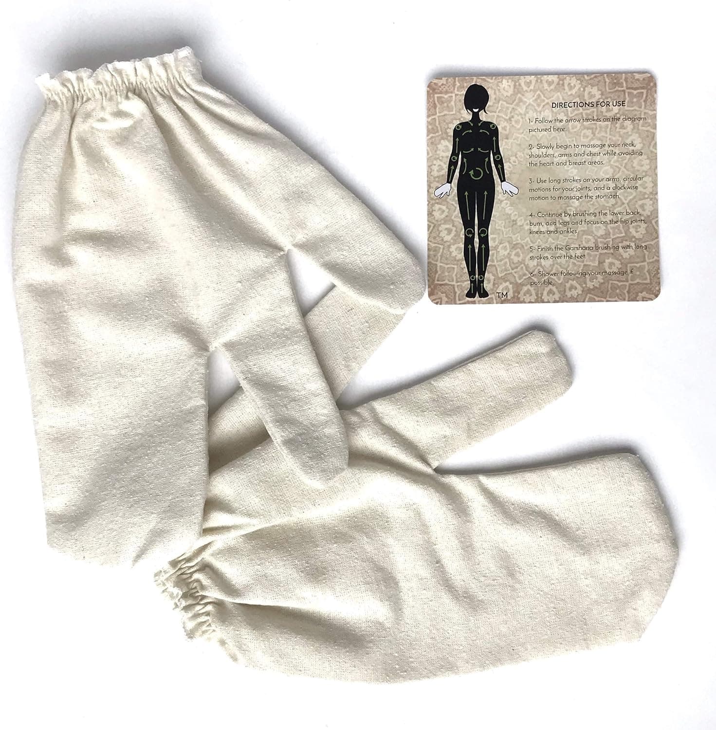 Healm 100% Raw Silk Garshana Gloves | Ayurvedic Massaging Mitts for Women | Dry Massage Brush for Lymphatic Drainage, Acne, Scars, Cellulite & Toxin Removal | Quick, Simple Instructions