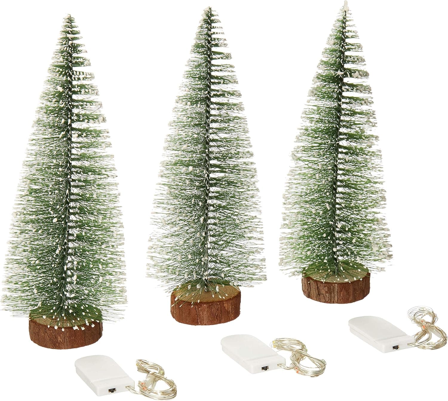 Lvydec Christmas Tree LED Night Light, 3 Pack Decorative Xmas Tree with Copper String Lights Color Changing Table Lamp for Home Party Christmas Decoration