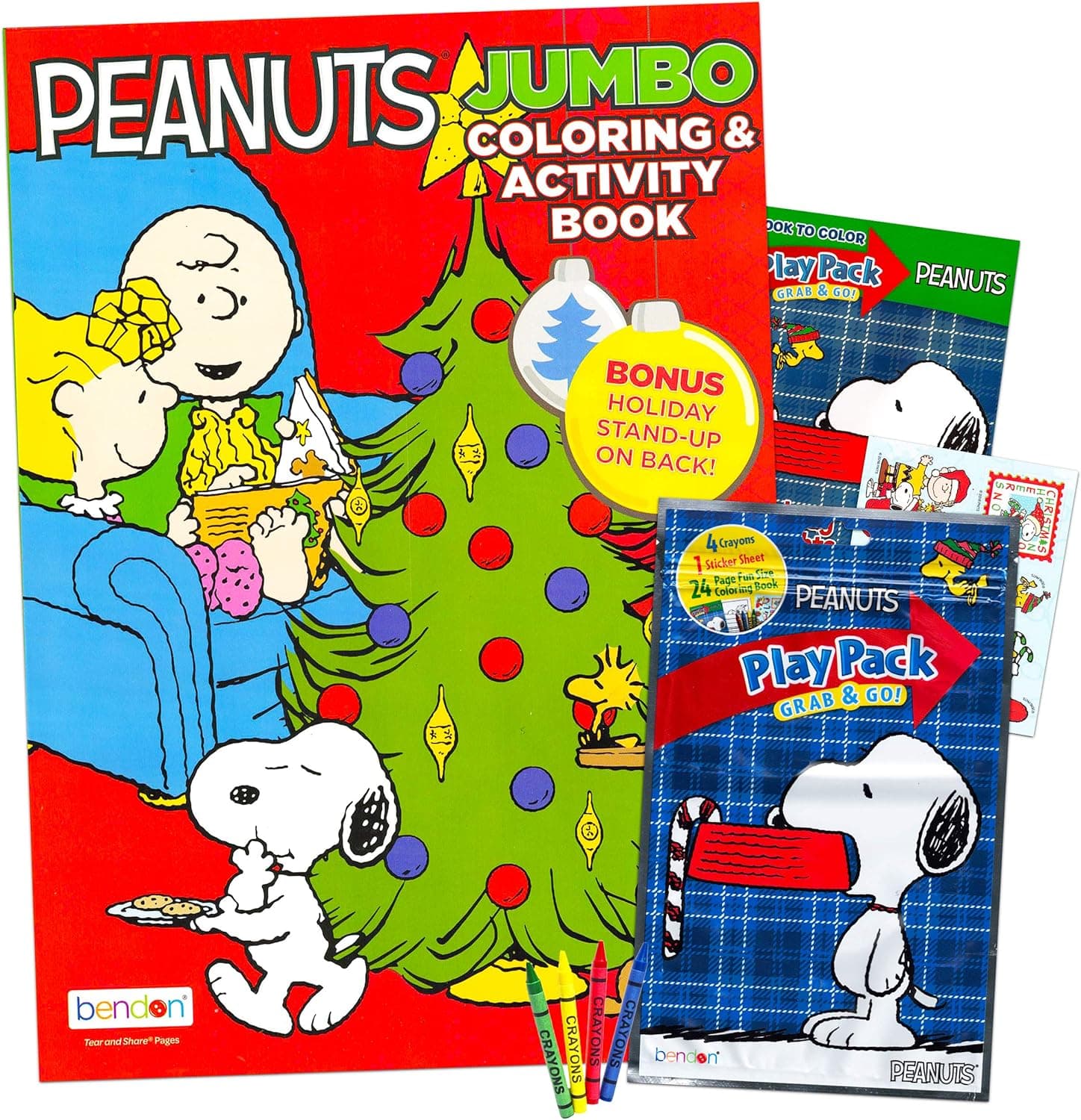 Peanuts Charlie Brown Christmas Coloring and Activity Book Set with Crayons and Stickers Kids Toddlers