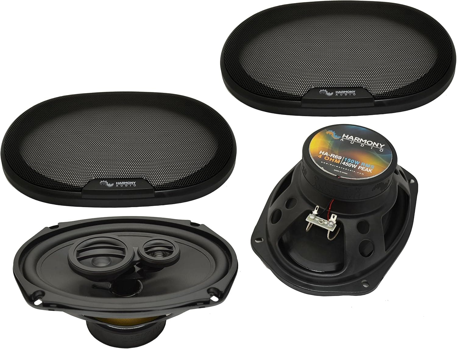 Harmony Audio HA-R69 Car Stereo Rhythm Series 6x9 Replacement 450W Speakers