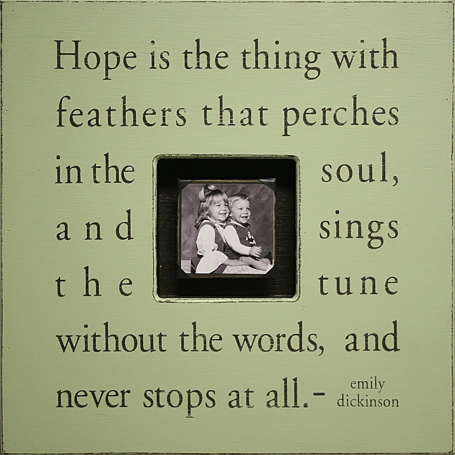 Sugarboo Designs Photobox Frame, Hope is the Thing, Key Lime