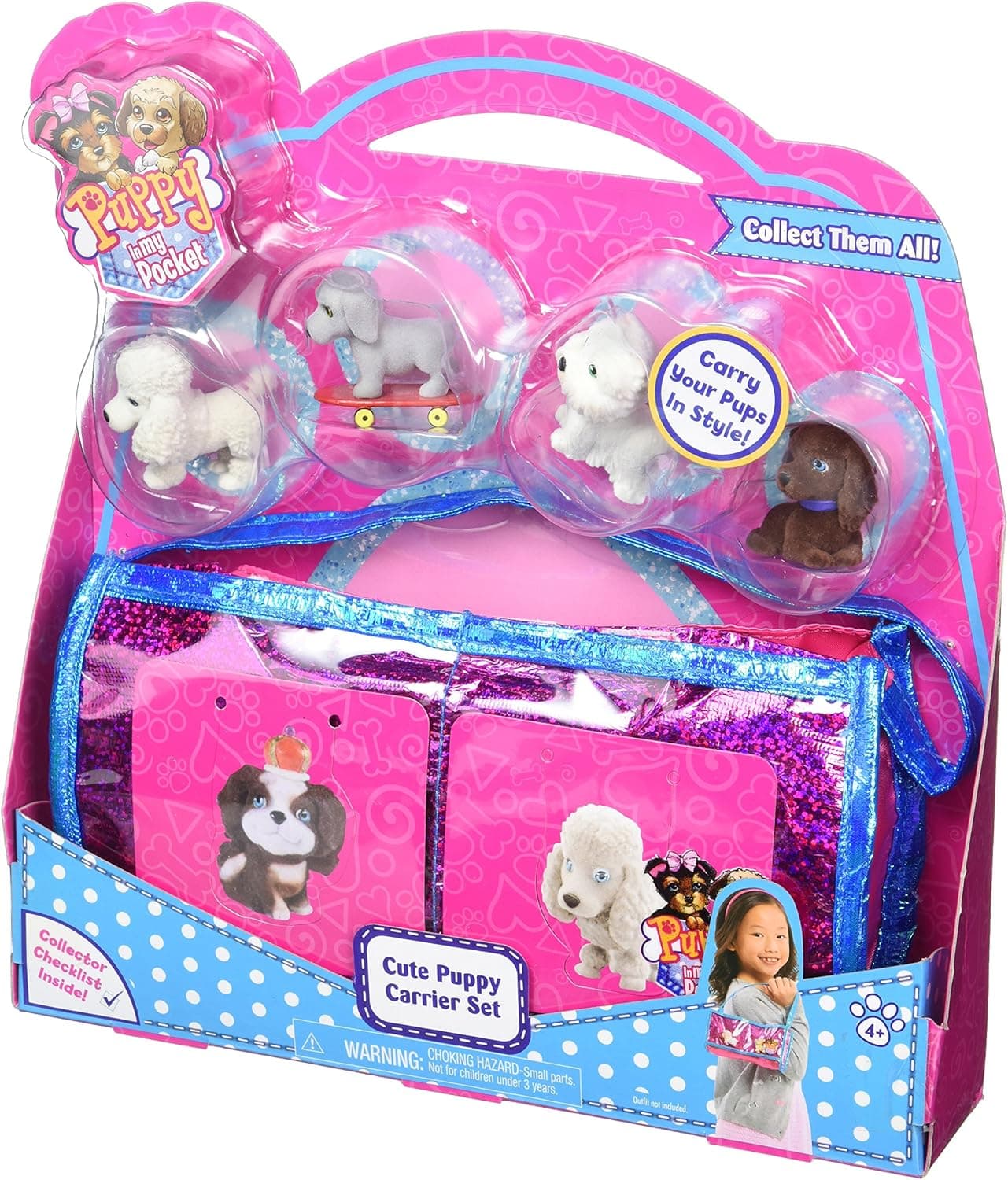 Puppy In My Pocket Just Play 7 Cute Puppy Carrier Set