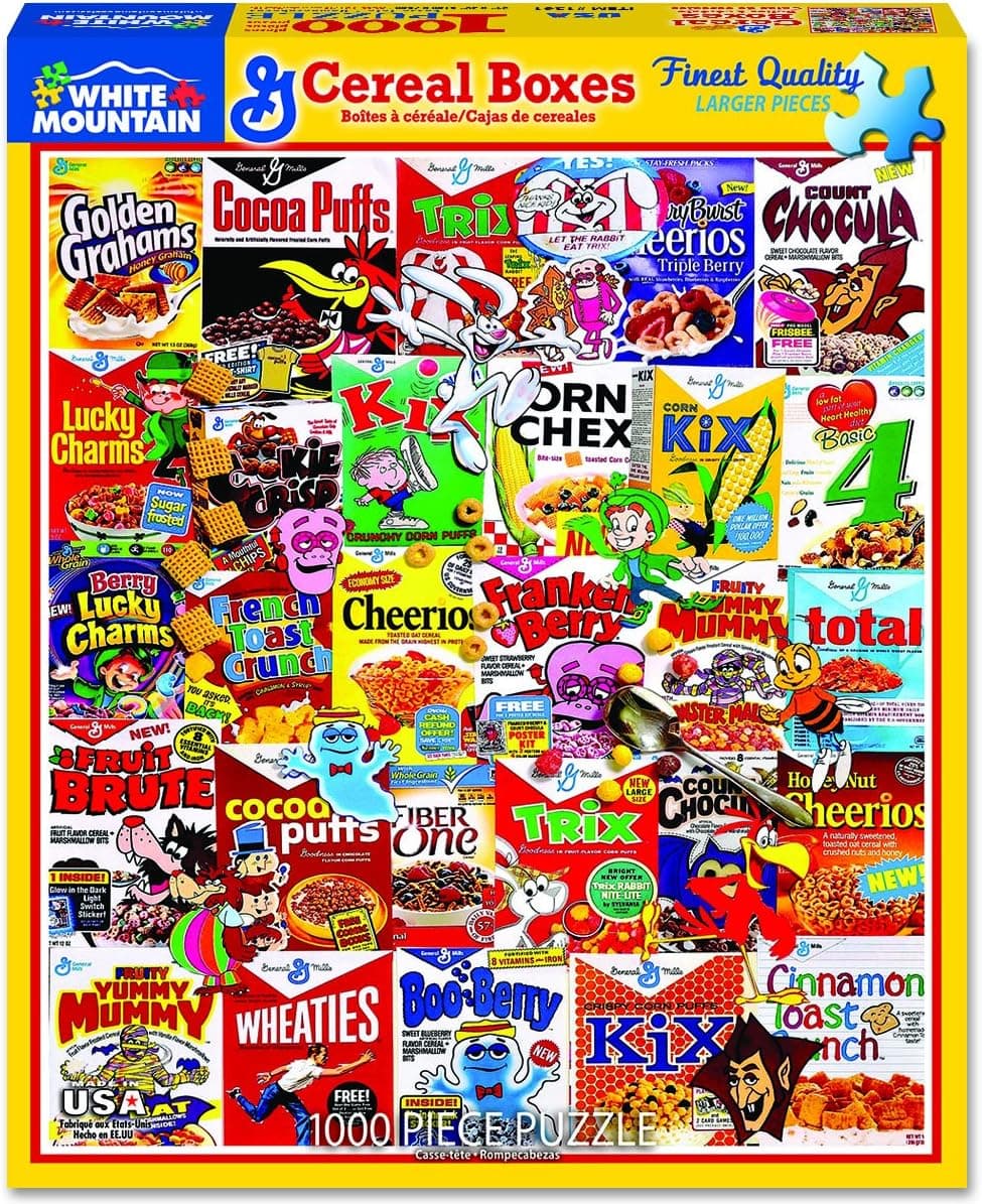 White Mountain Puzzles Cereal Boxes - 1000 Piece Jigsaw Puzzle