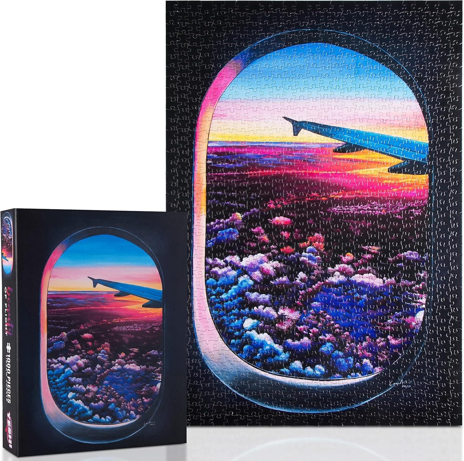 1000 Piece Puzzle – Beauty of Flight, Airplane Puzzle, Large 28" x 20", Unique Puzzles for Adults Who Miss Flying, Difficult Puzzle, Ideal Christmas Puzzles for Adults & Great Family Fun
