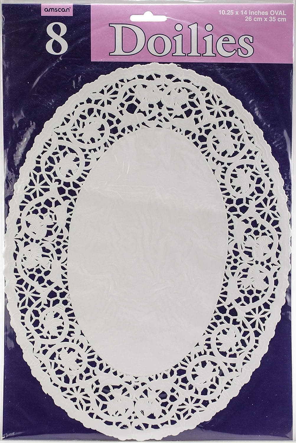White Oval Doilies | 10.25" x 14" | Party Supply