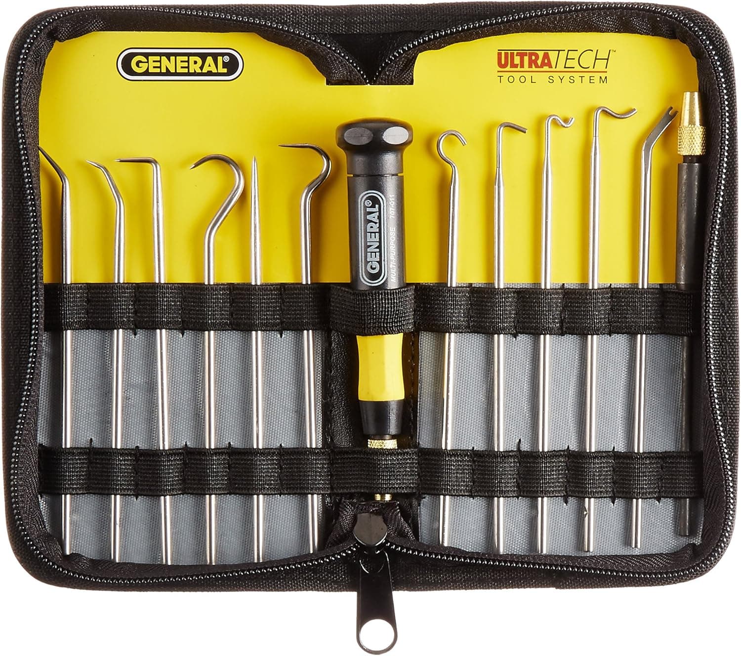 General Tools 707865 Probe, Positioning and Spring Hook Tool Set, 12-Piece