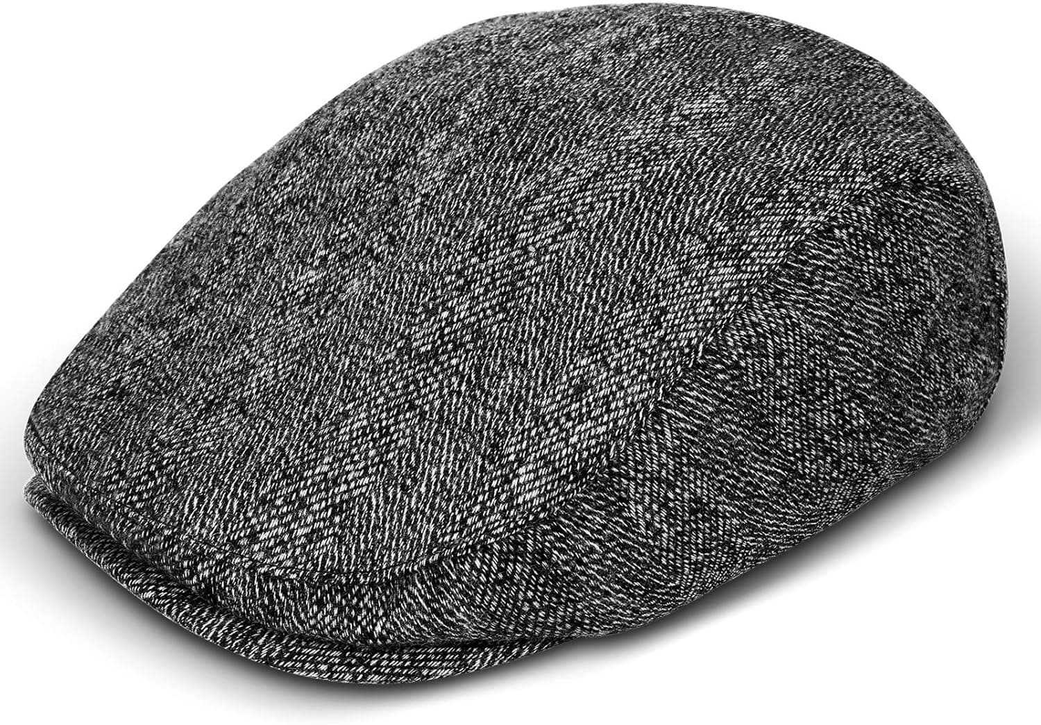 Newsboy Wool Blend Herringbone Hats for Men Flat Cap Ivy Gatsby Paperboy Hat