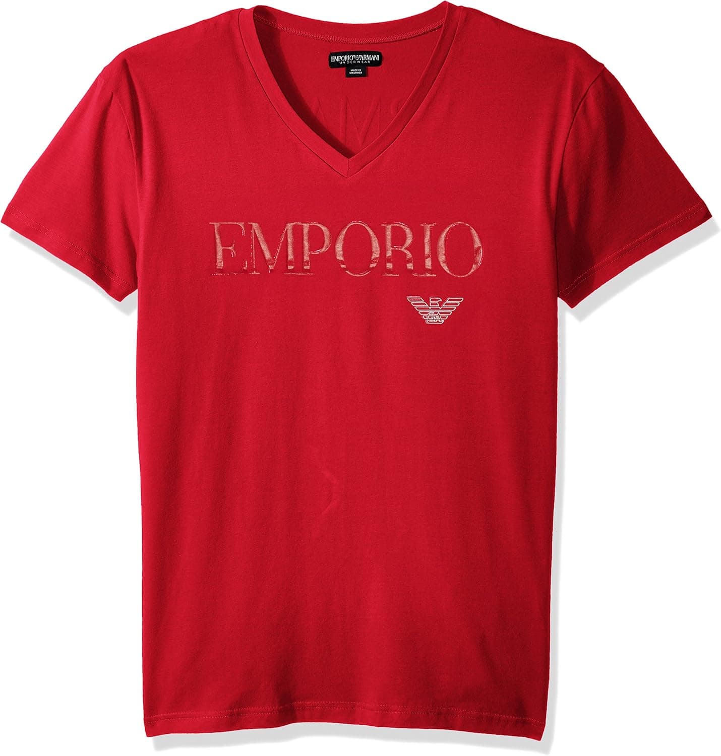 Emporio Armani Men's Megalogo V-Neck T-Shirt