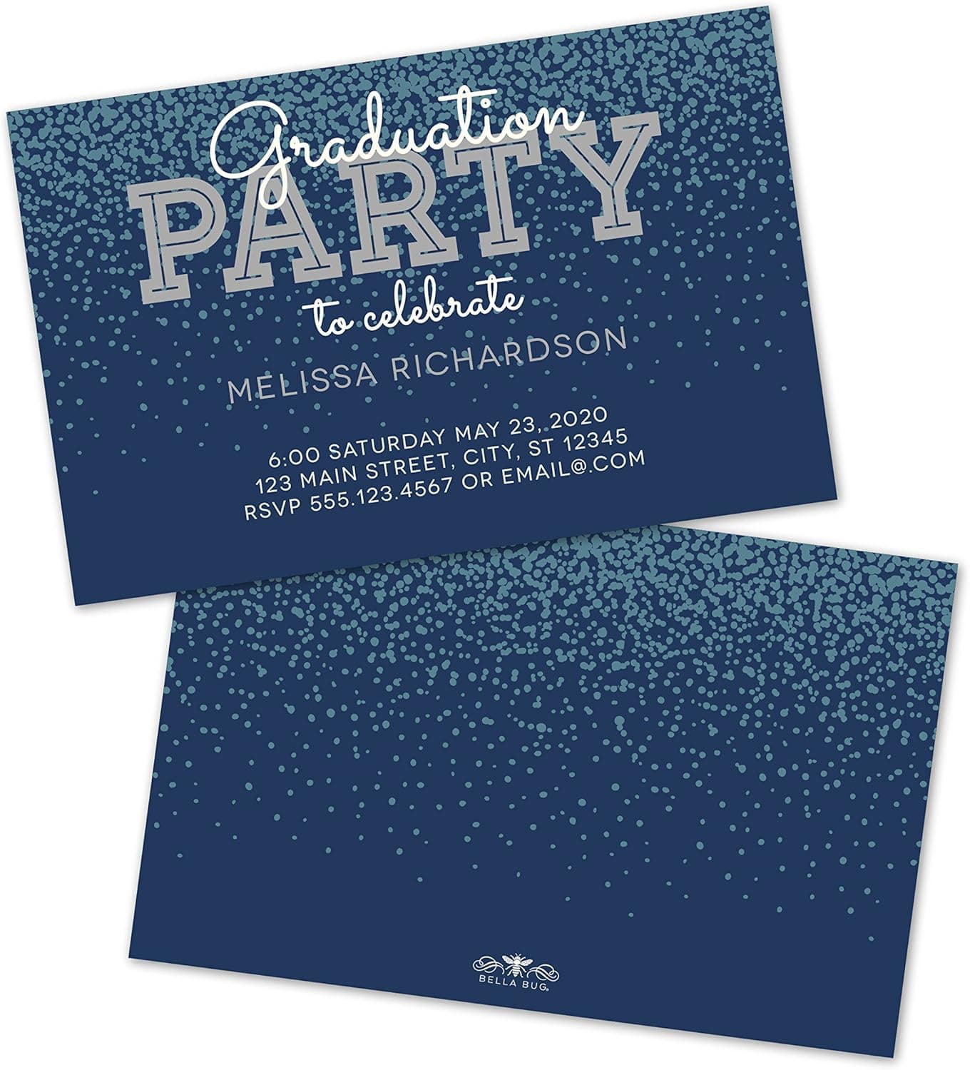 Confetti Personalized Graduation Invitation