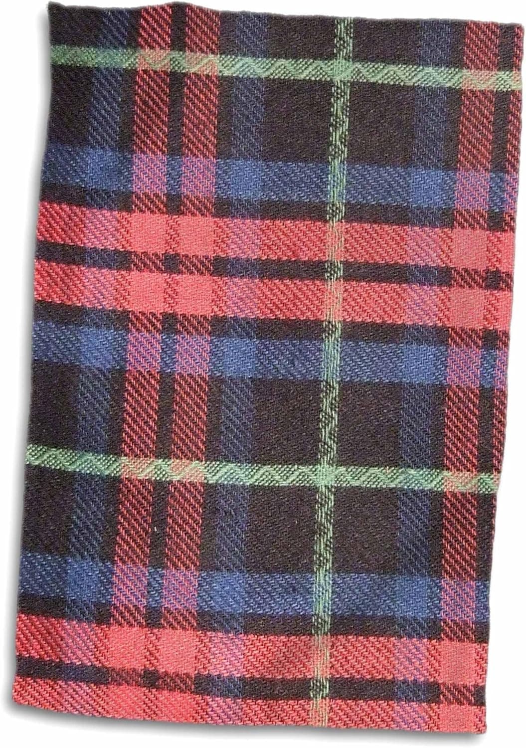 3D Rose Traditional Scottish Tartan Pattern-Plaid Red Black Green Blue Checkered Checked Scotland Hand/Sports Towel, 15 x 22