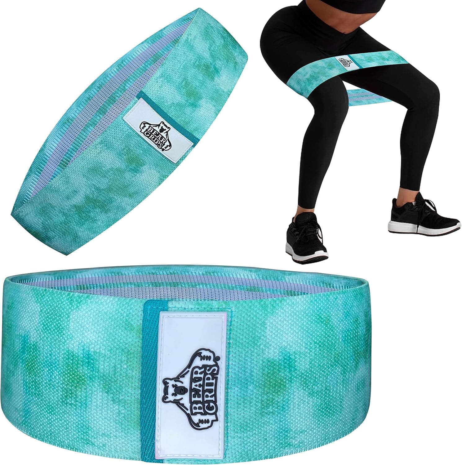Bear Grips Resistance Bands for Working Out, Exercise Bands for Hips and Glutes, Booty Bands for Women Legs and Thighs, Workout Bands, Stretch Bands for Exercise, Yoga, Pilates