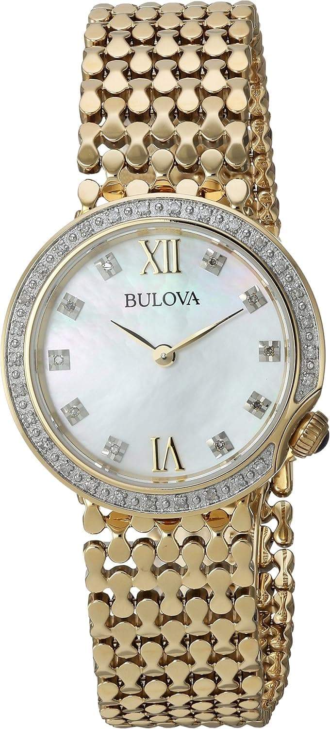 Bulova Women's 98R218 Analog Display Quartz Gold Watch