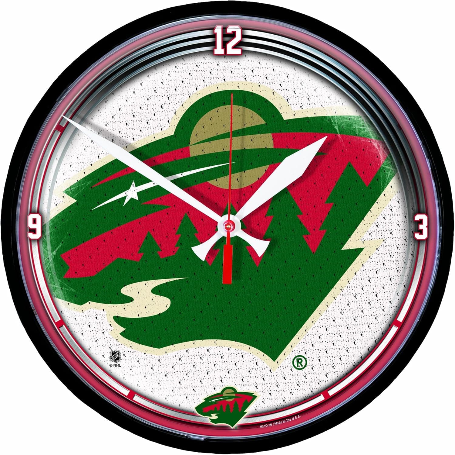 NHL Minnesota Wild Round Clock