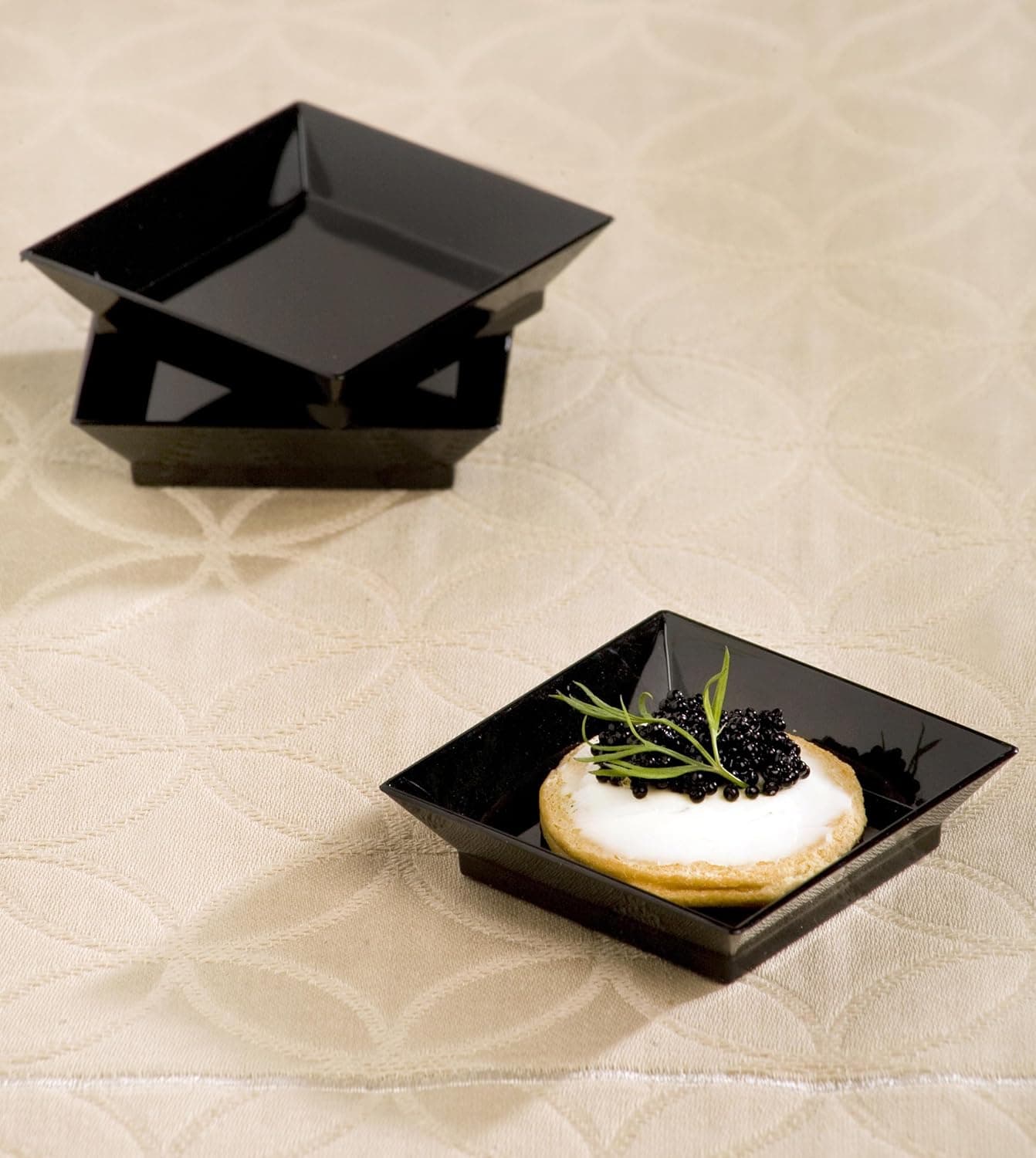 EMI Yoshi Koyal Abyss Dish, 2.5-Inch, Black, Set of 200