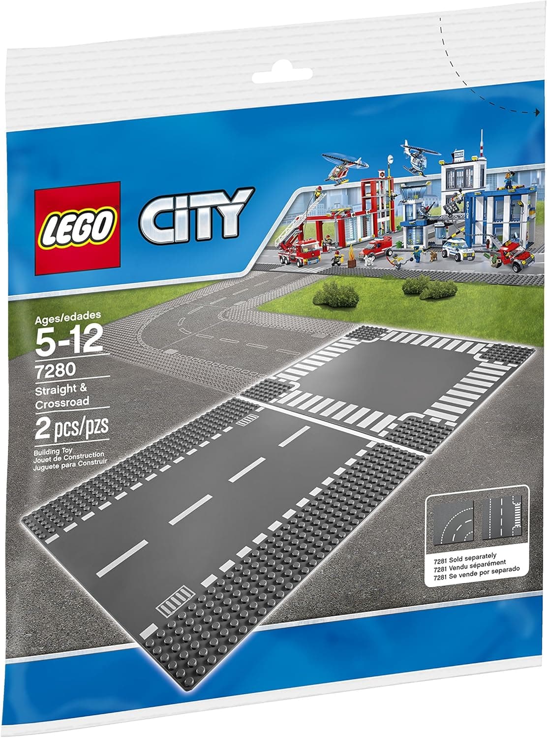 LEGO City Supplementary Straight & Crossroad 7280 Plates, Best Toys