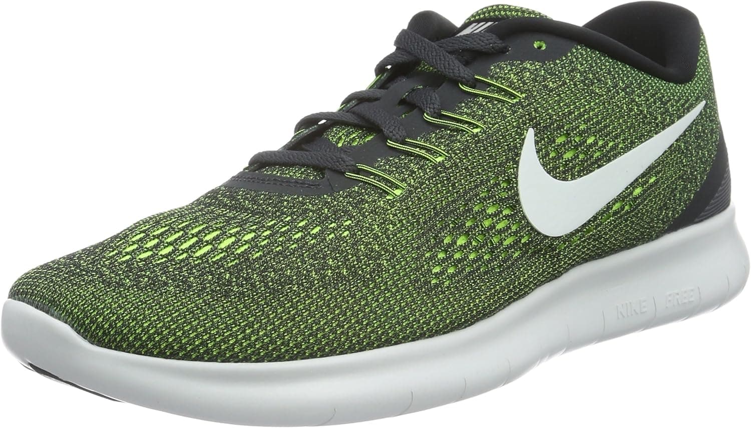 Nike Men's Free RN Running Shoe Anthracite/Off White/Volt/White Size 10H M US