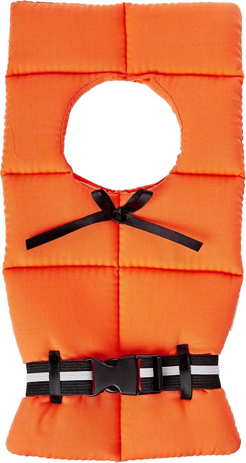 Boston Warehouse Life Preserver Wine Bottle Cover, Orange