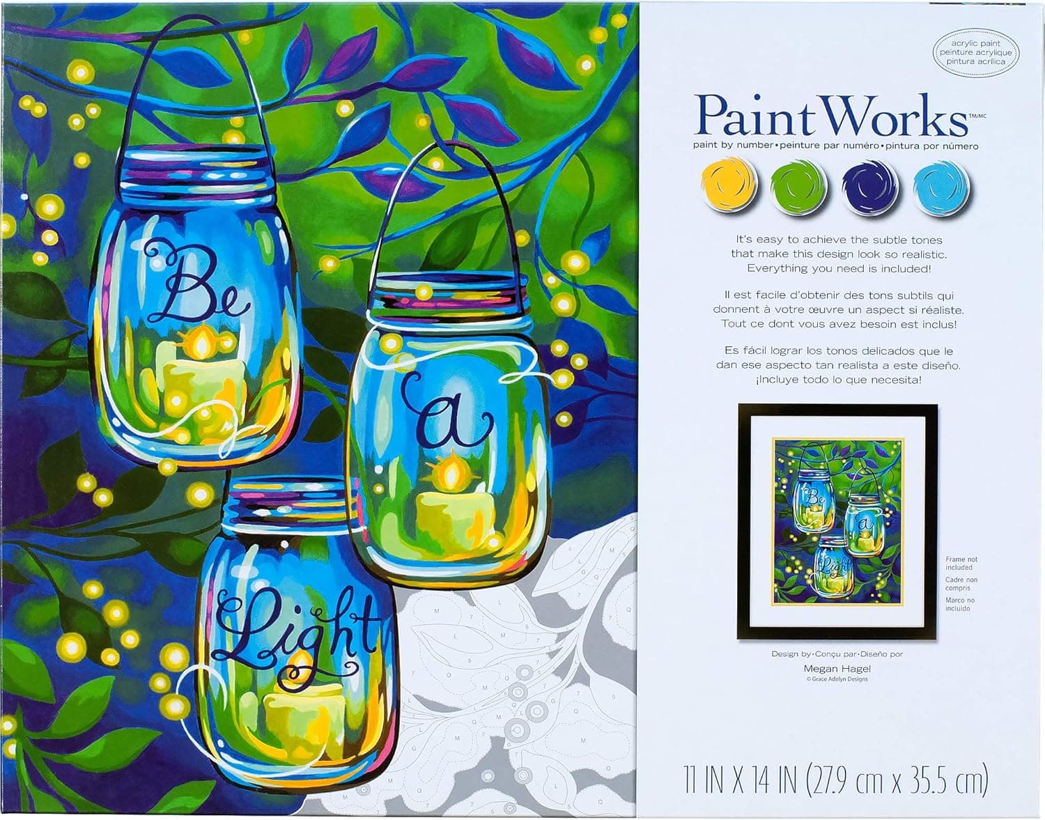 PaintWorks Light Paint by Number Kit, Multi-Color