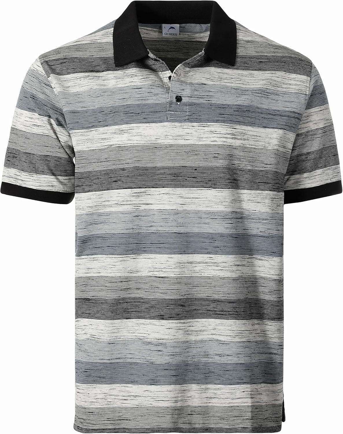 Gioberti Mens Club Stripe Polo Shirt - Short Sleeve, Regular Fit, Yarn Dye