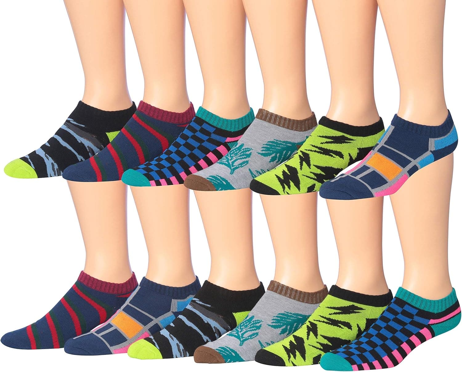 JAMES FIALLO Men's 12-Pairs Performance Low Cut Athletic Sport Socks