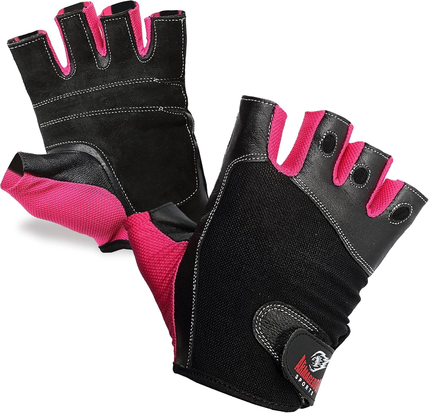 ARMAGEDDON SPORTS Fitness Gloves (+Bonus - Free eBook) for Women, Girls and Ladies, Gym Weight Lifting Training Workout, Premium Leather and Breathable