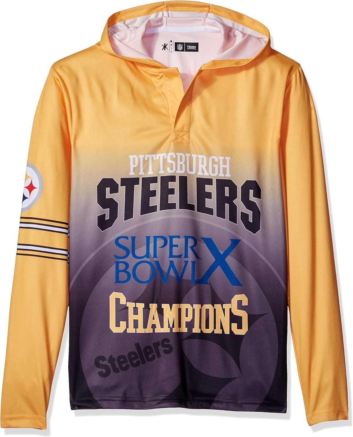NFL Pittsburgh Steelers Super Bowl X Champions Hoody Tee, Medium
