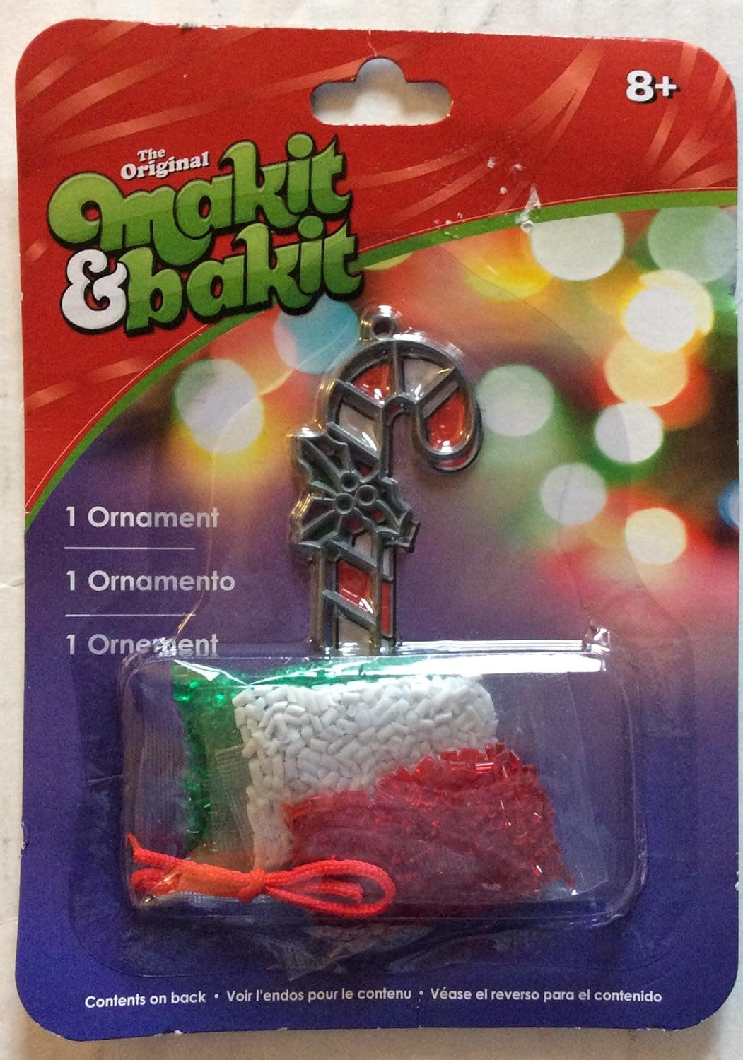 Makit & Bakit Candy Cane with Holly Ornament Suncatcher - Ages 6+