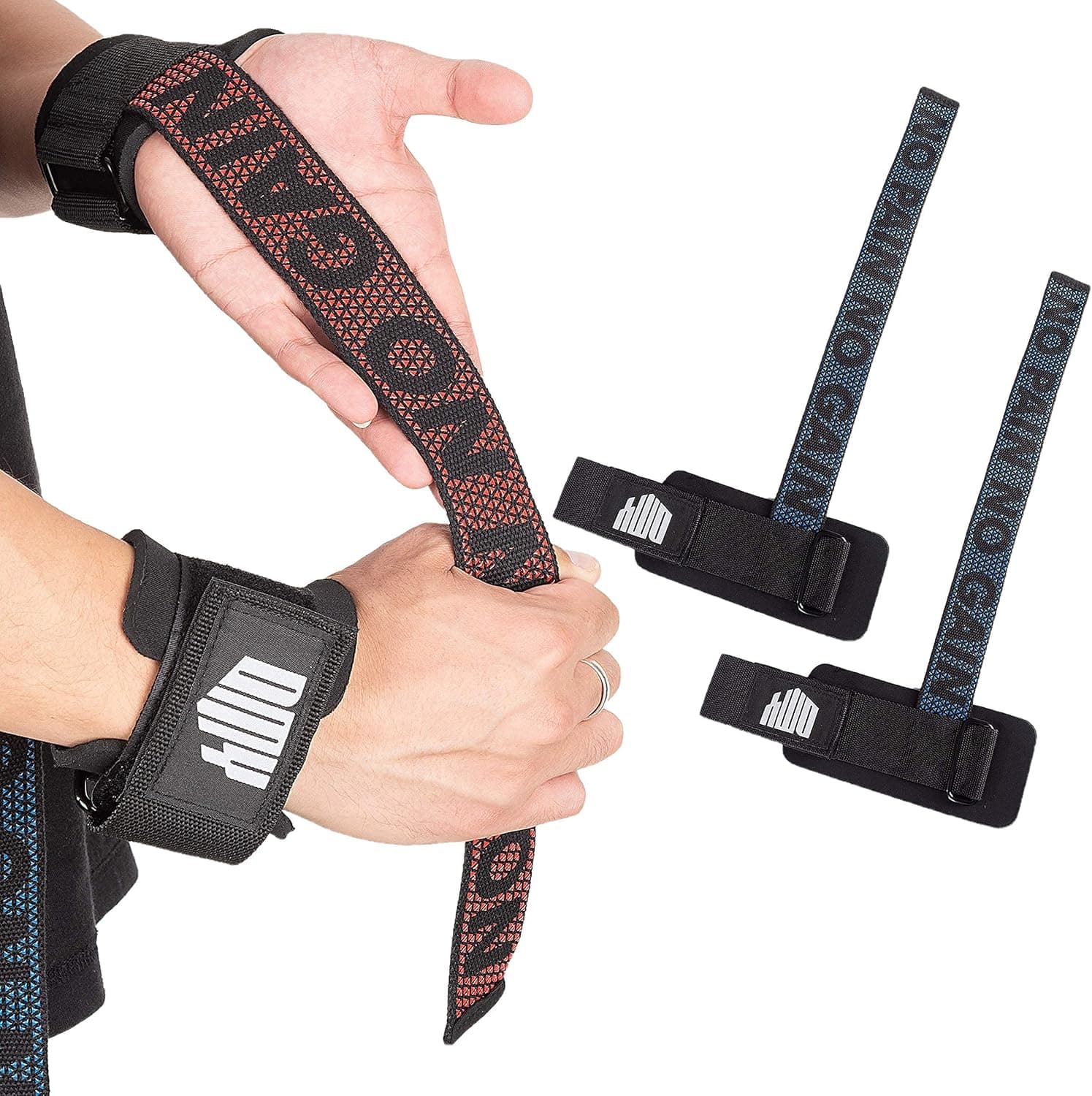 DMY Weight Lifting Wrist Straps with Neoprene Padded Wrist Support for Weightlifting Pull Up