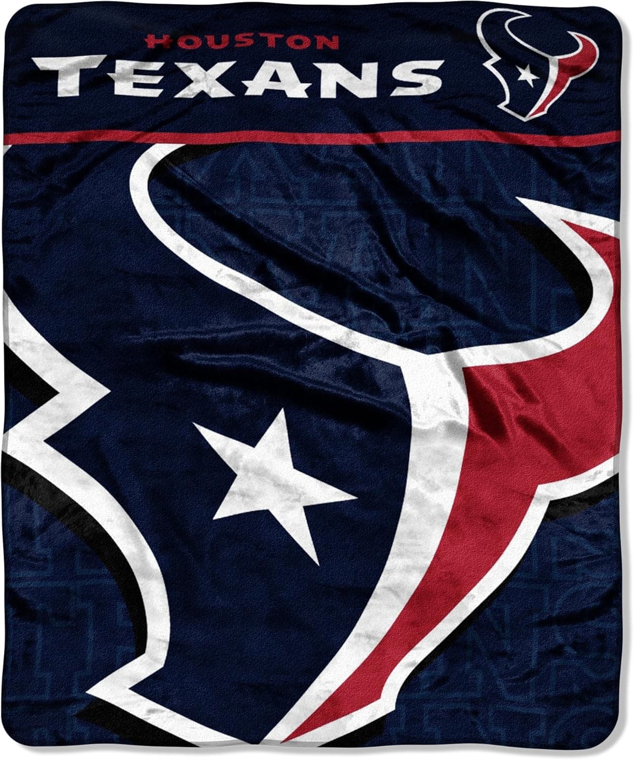 NFL Houston Texans Micro Raschel Plush Throw Blanket, Livin Large Design