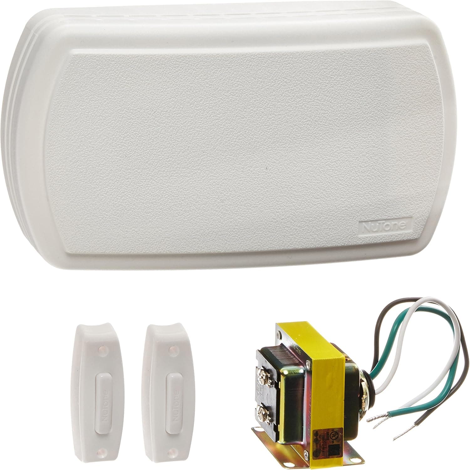 Broan-NuTone BK125LWH Builder Chimes Kit with Two Lighted Pushbuttons, White