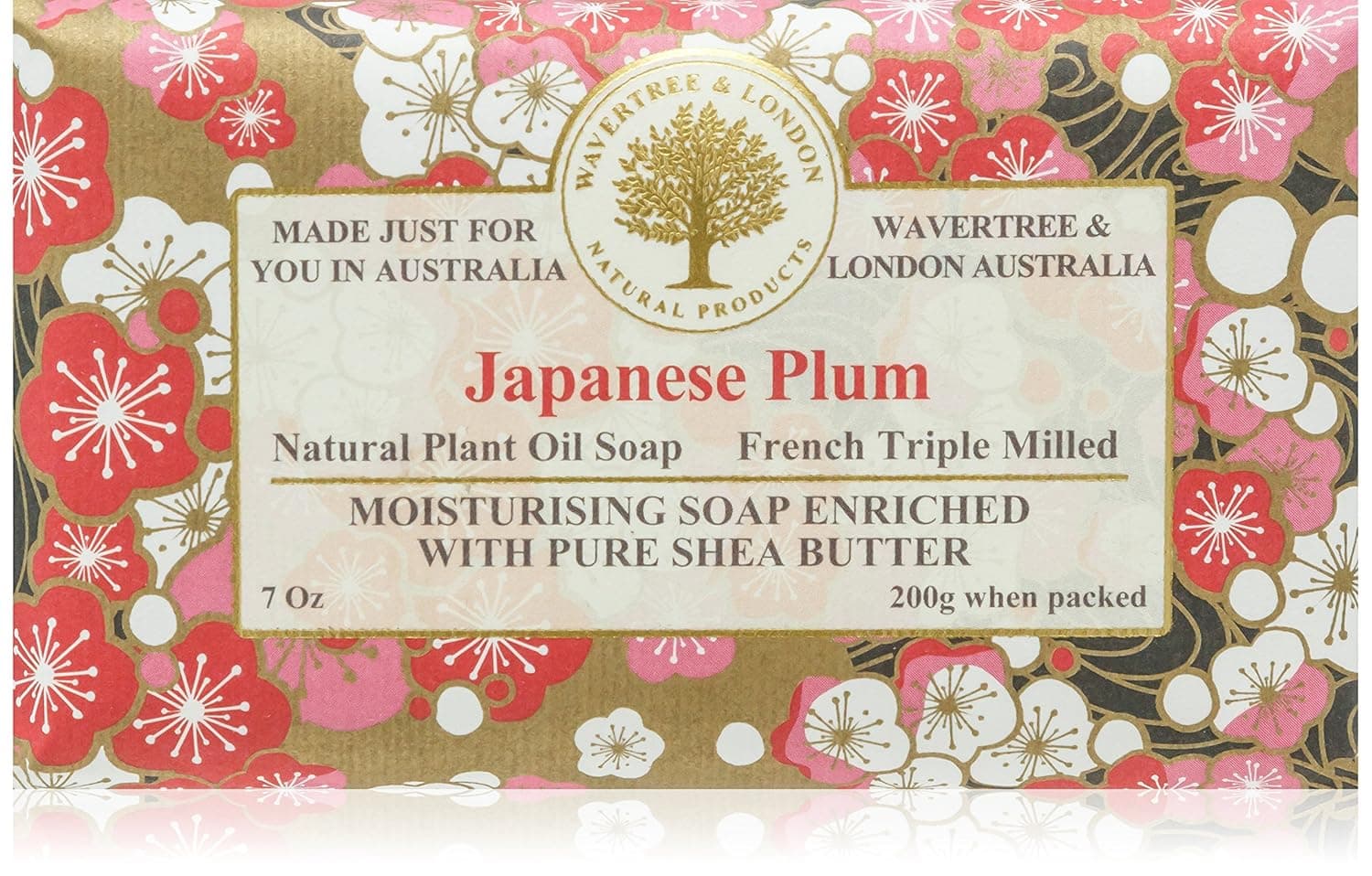 Wavertree & London Japanese Plum Luxury Soap 1 bar, 200g/7oz