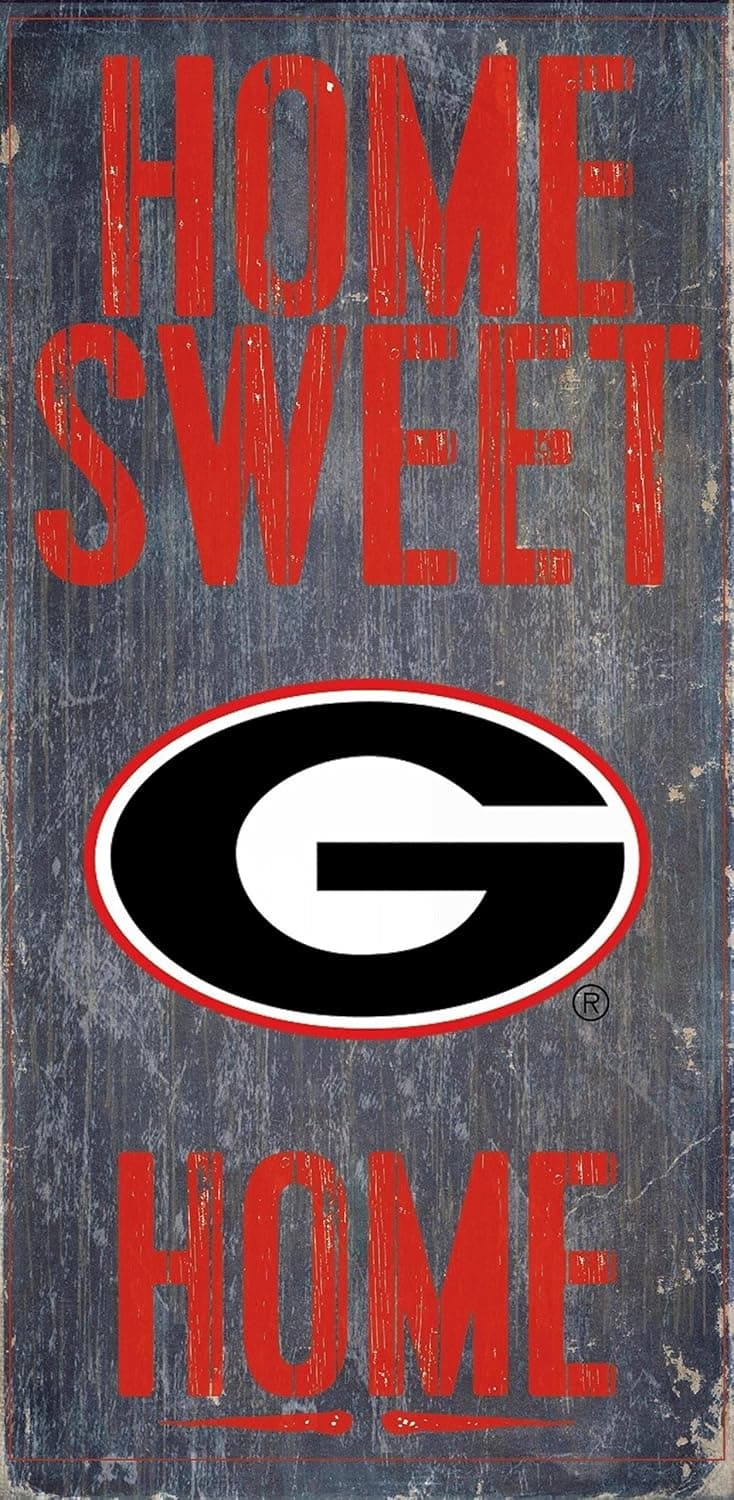 Georgia Bulldogs Wood Sign - Home Sweet Home 6"x12"