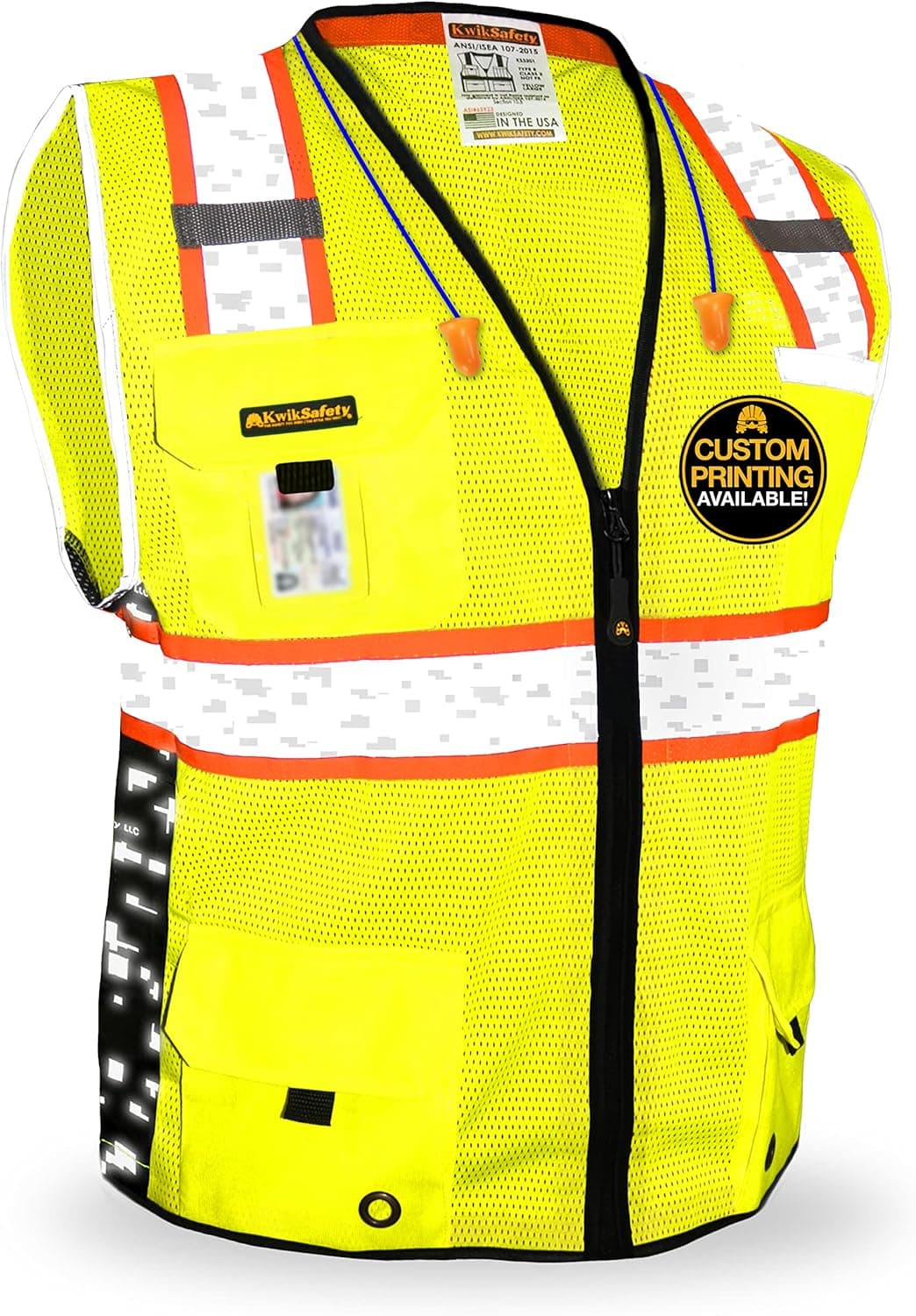 KwikSafety - Charlotte, NC - BIG KAHUNA Safety Vest | Base & Limited Edition Digital Design | Class 2 PPE ANSI Tested OSHA