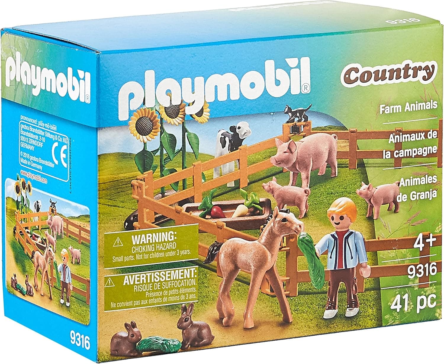 Playmobil 9316 Farm Animals, Multicolor