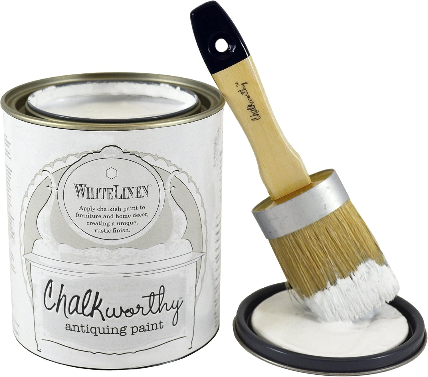 Chalkworthy Antiquing Paint, White Linen 16 oz.
