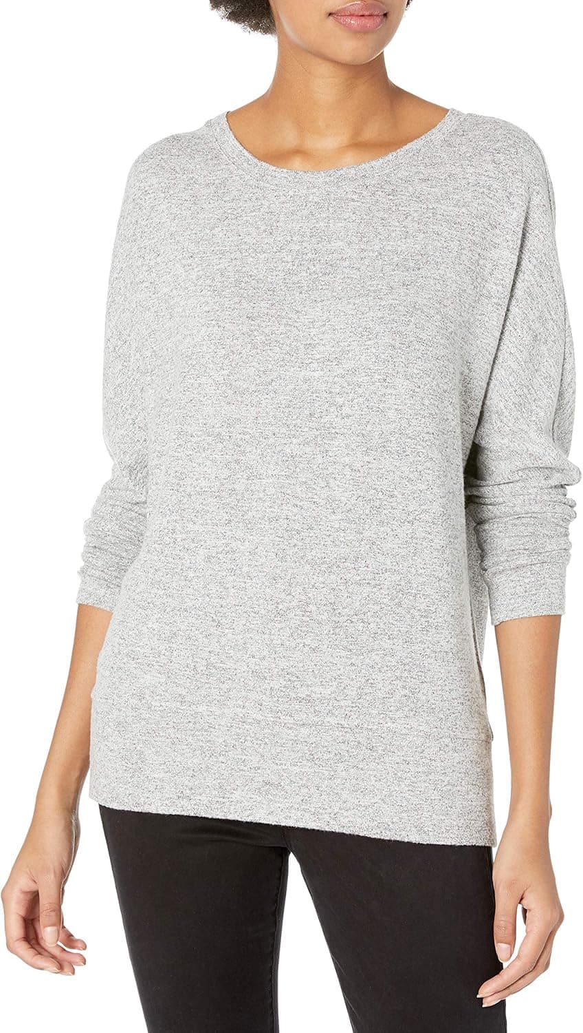 Daily Ritual Women's Cozy Knit Dolman Cuff Sweatshirt