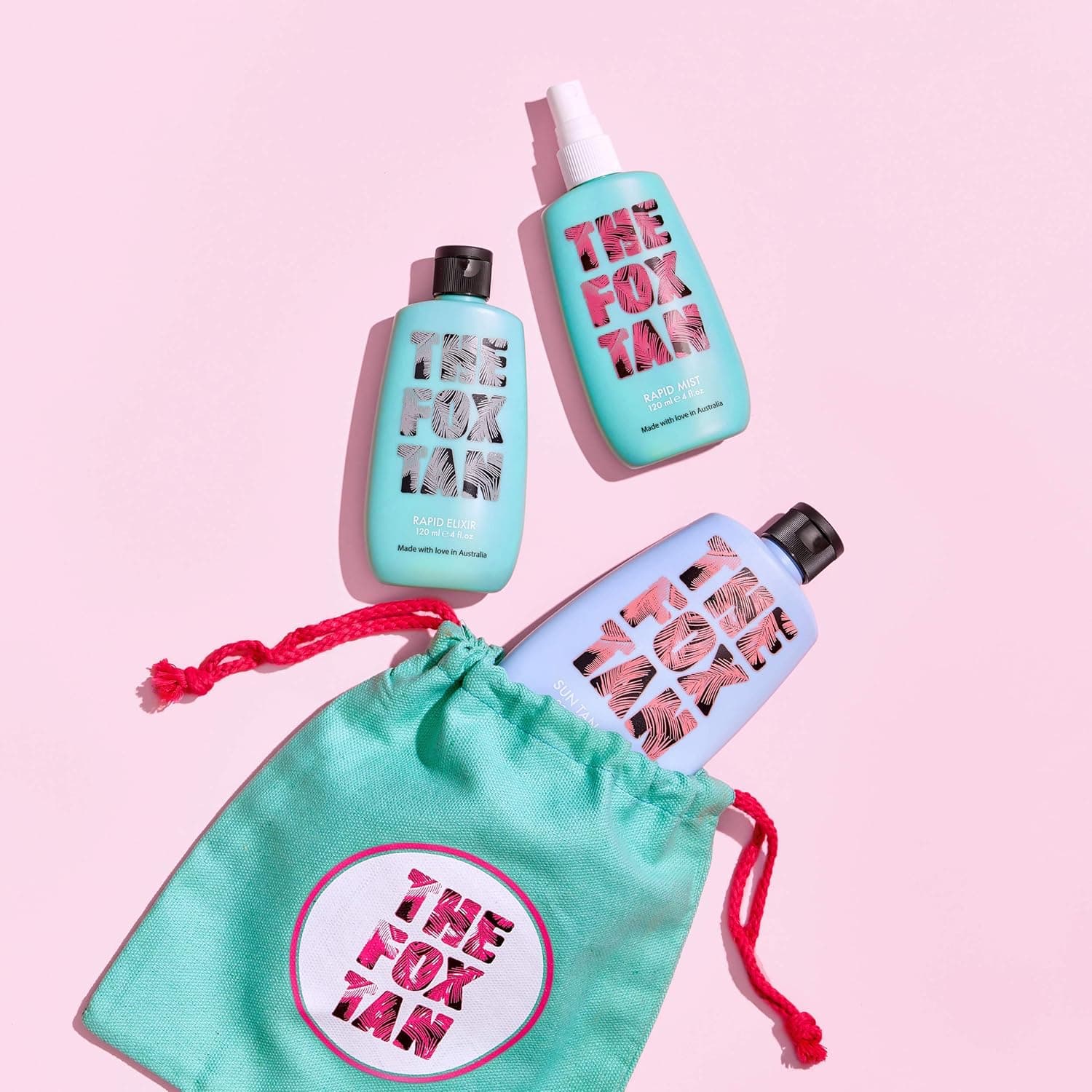The Fox Tan Triple Threat Bundle | Natural Tanning Accelerators | Elixir and Mist for Dark, Flawless, Tan Skin | Sun Tan Sealer for Glowing Skin | Tanning Lotions For Melanin Production | Australian Made | Vegan | Cruelty Free