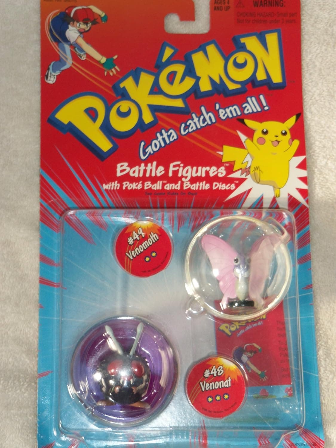 Hasbro Pokemon Battle Figures with Battle Discs - Venomoth and Venonat